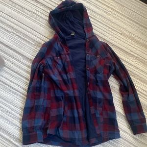 Eddie Bauer hooded lined flannel